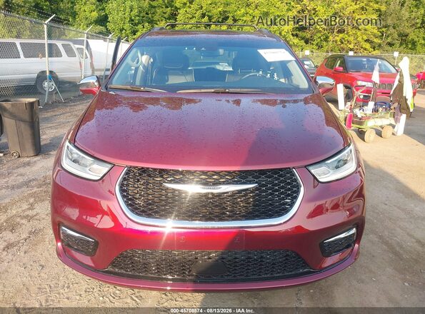 2C4RC1GG4NR104351 2022 CHRYSLER PACIFICA Burgundy Widok zestawu wskaźników