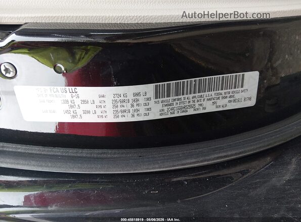 2C4RC1GG6HR525525 2017 CHRYSLER PACIFICA Black Vista del compartimento del motor