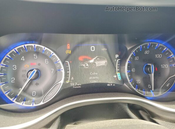 2C4RC1GG6JR357763 2018 CHRYSLER PACIFICA Gray Вид щитка приладів
