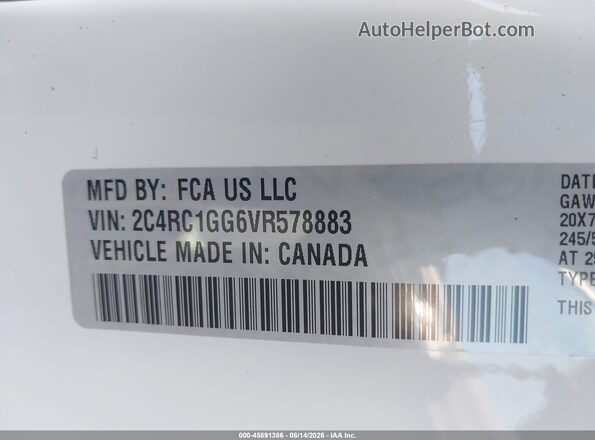 2C4RC1GG6VR578883 2027 CHRYSLER PACIFICA White ძრავის განყოფილების ხედი