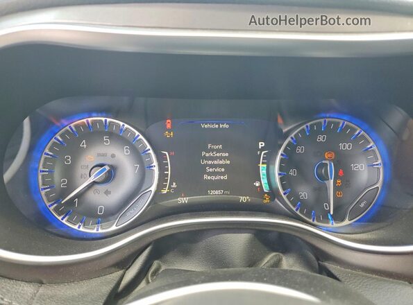 2C4RC1GG7HR812260 2017 CHRYSLER PACIFICA Gray Instrument cluster view