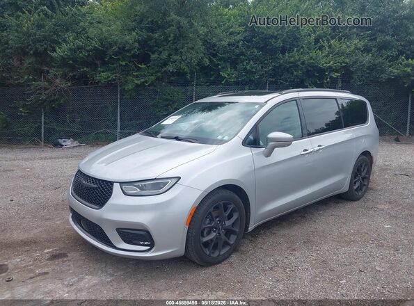 2C4RC1GG8NR166660 2022 CHRYSLER PACIFICA Silver წინა მარცხენა ხედი სამი მეოთხედიდან