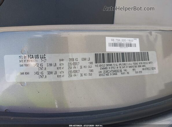 2C4RC1H73HR836196 2017 CHRYSLER PACIFICA Silver Engine compartment view