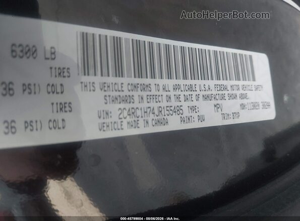 2C4RC1H74JR155485 2018 CHRYSLER PACIFICA Brown Widok komory silnika