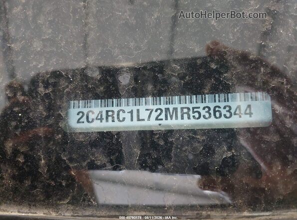 2C4RC1L72MR536344 2021 CHRYSLER PACIFICA Gray Вид підкапотного простору