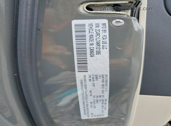 2C4RC1L74NR121365 2022 CHRYSLER PACIFICA Gray Widok naklejki z numerem VIN