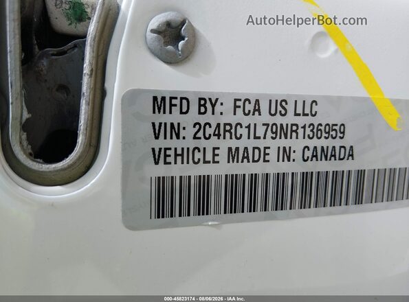 2C4RC1L79NR136959 2022 CHRYSLER PACIFICA Белый Вид подкапотного пространства