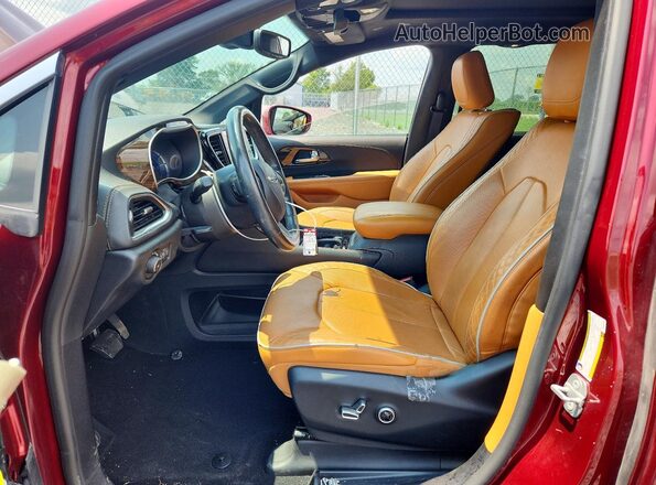 2C4RC1N72MR548426 2021 CHRYSLER PACIFICA Red Widok wnętrza z przodu