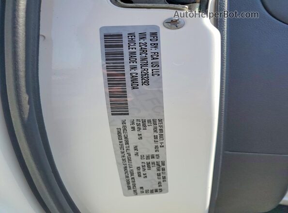 2C4RC1N78LR263292 2020 CHRYSLER PACIFICA Белый Вид наклейки с VIN-кодом