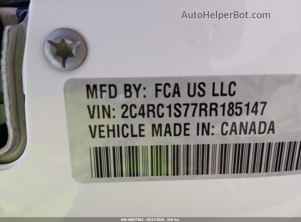 2C4RC1S77RR185147 2024 CHRYSLER PACIFICA White ძრავის განყოფილების ხედი