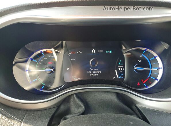 2C4RC1S79MR586529 2021 CHRYSLER PACIFICA Gray ხელსაწყოთა პანელის ხედი
