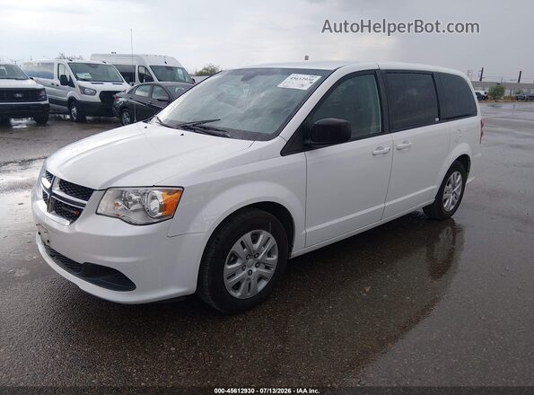 2C4RDGBG4JR296811 2018 DODGE GRAND CARAVAN White Առջևի ձախ երեք քառորդ տեսարան