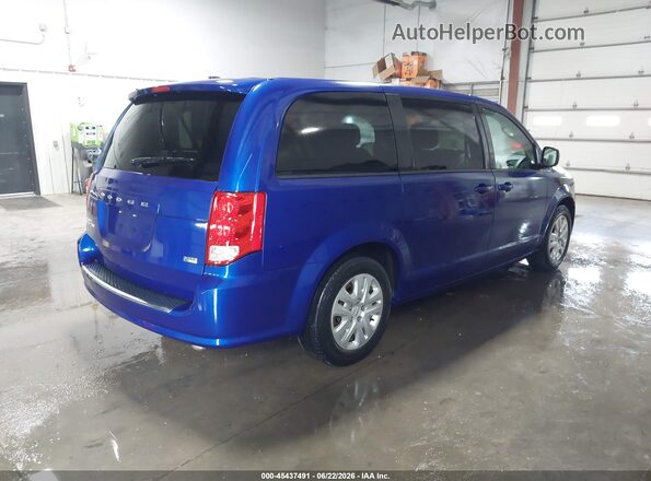 2C4RDGBG6JR238909 2018 DODGE GRAND CARAVAN Blue Trasero derecho