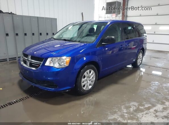 2C4RDGBG6JR238909 2018 DODGE GRAND CARAVAN Blue Vista tres cuartos delantera izquierda