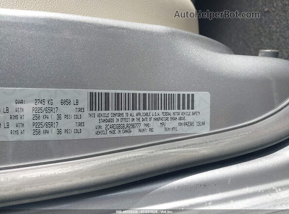 2C4RDGBG8JR296777 2018 DODGE GRAND CARAVAN Gray Widok komory silnika