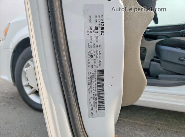 2C4RDGCG0GR210207 2016 DODGE GRAND White VIN կոդի պիտակի տեսք