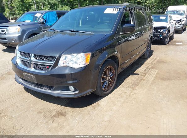 2C4RDGCG0HR853075 2017 DODGE GRAND CARAVAN Black Առջևի ձախ երեք քառորդ տեսարան