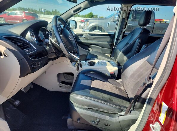 2C4RDGCG0KR620496 2019 DODGE GRAND Maroon Vista interior delantera