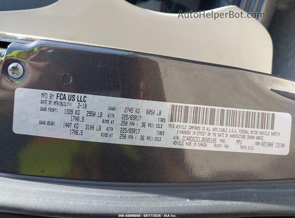 2C4RDGCG1JR205105 2018 DODGE GRAND CARAVAN Gray Շարժիչի բաժամունքի տեսք