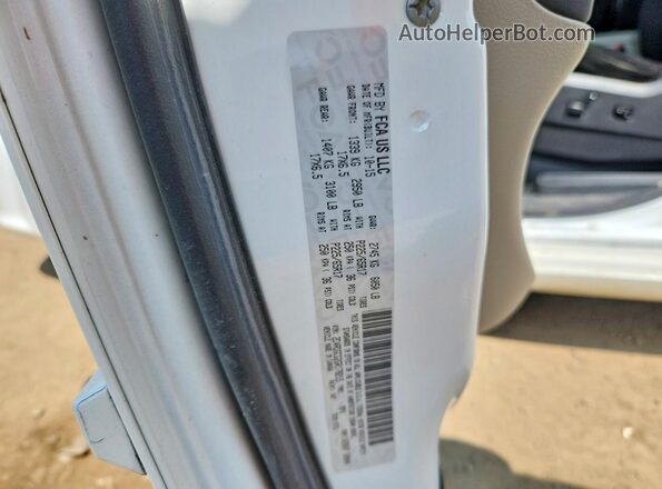 2C4RDGCG2GR178215 2016 DODGE GRAND White VIN კოდის სტიკერის ხედი