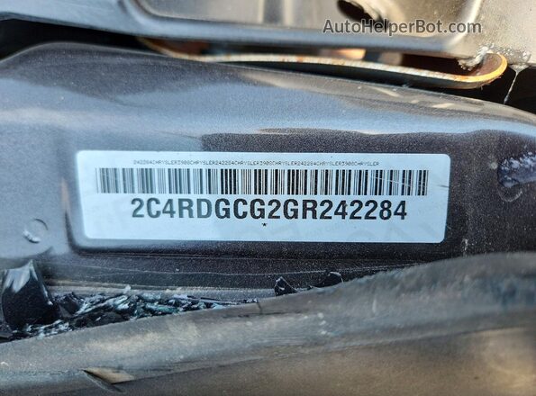 2C4RDGCG2GR242284 2016 DODGE GRAND Gray Սալոնի 360 աստիճան տեսք