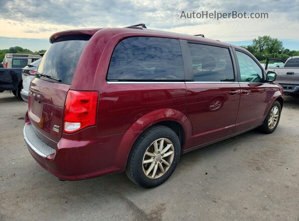 2C4RDGCG2JR159672 2018 DODGE GRAND Burgundy Trasero derecho