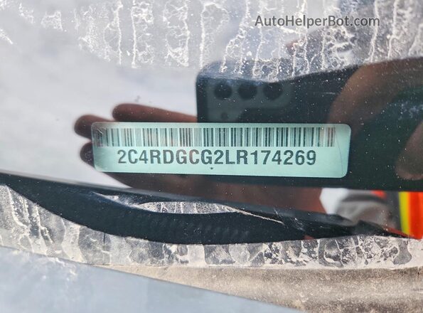 2C4RDGCG2LR174269 2020 DODGE GRAND Silver Вид наклейки з VIN-кодом