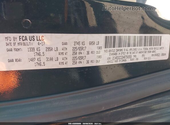 2C4RDGCG3HR750359 2017 DODGE GRAND CARAVAN Black Вид підкапотного простору