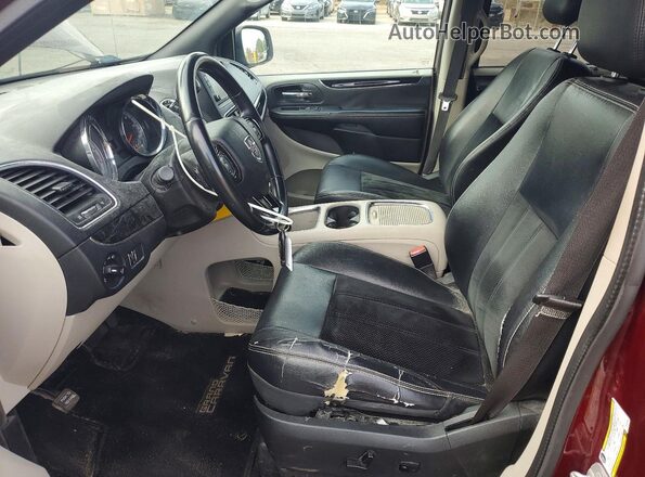 2C4RDGCG3JR134988 2018 DODGE GRAND Бордовый Вид салона спереди
