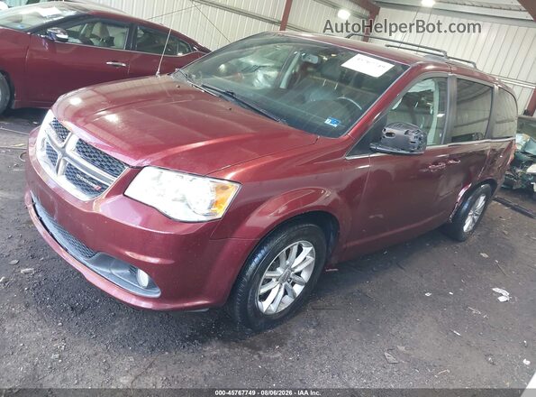2C4RDGCG3JR266911 2018 DODGE GRAND CARAVAN Burgundy Vista tres cuartos delantera izquierda