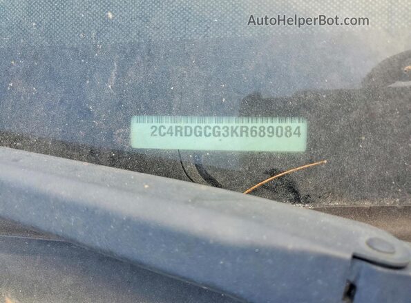 2C4RDGCG3KR689084 2019 DODGE GRAND Черный Вид наклейки с VIN-кодом
