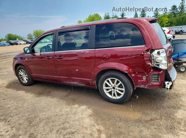 2C4RDGCG3KR767654 2019 DODGE GRAND Burgundy Trasero izquierdo