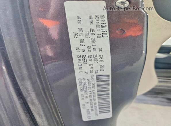 2C4RDGCG3LR200717 2020 DODGE GRAND Black Vista de la etiqueta del VIN