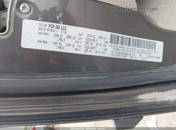 2C4RDGCG4GR351166 2016 DODGE GRAND CARAVAN Gray Widok komory silnika