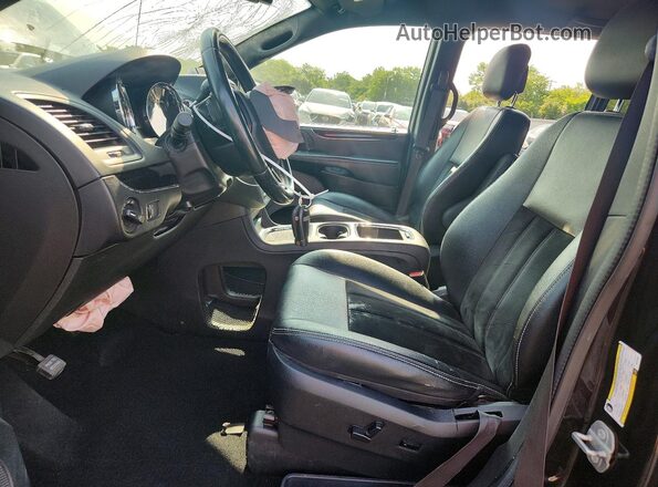2C4RDGCG4JR137981 2018 DODGE GRAND Black Widok wnętrza z przodu