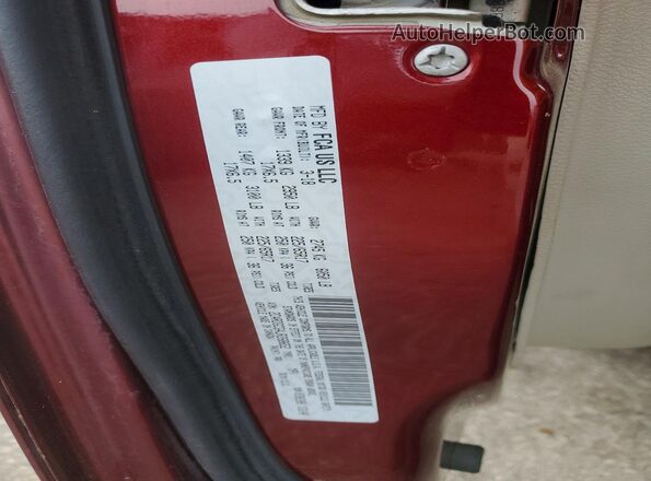 2C4RDGCG4JR268652 2018 DODGE GRAND Burgundy Vista del compartimento del motor