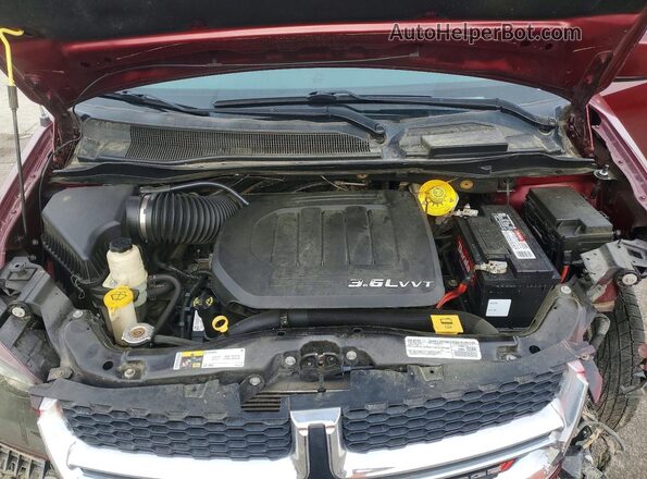 2C4RDGCG4JR268652 2018 DODGE GRAND Burgundy Vista interior trasera