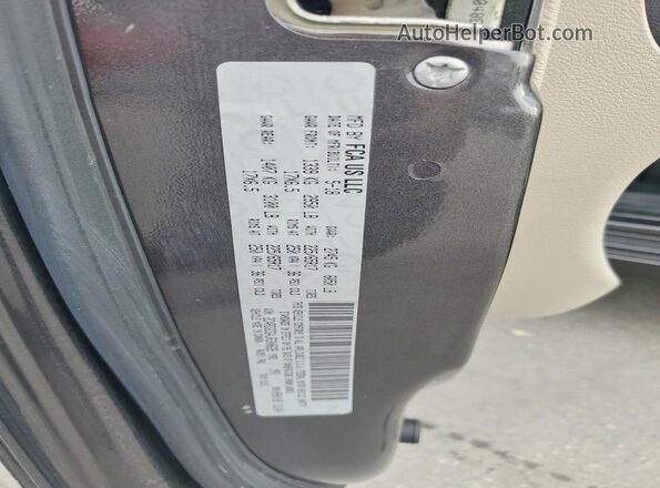 2C4RDGCG4JR300628 2018 DODGE GRAND Gray VIN կոդի պիտակի տեսք