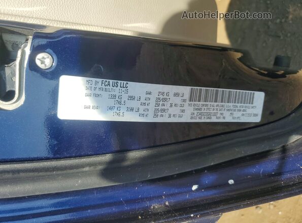 2C4RDGCG5GR212227 2016 DODGE GRAND Blue VIN կոդի պիտակի տեսք