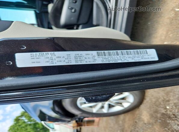 2C4RDGCG5GR344338 2016 DODGE GRAND Black VIN կոդի պիտակի տեսք