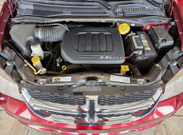 2C4RDGCG5HR859955 2017 DODGE GRAND Maroon Widok komory silnika