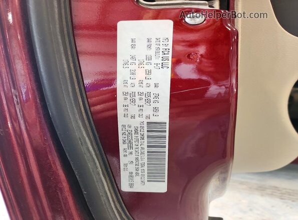 2C4RDGCG5HR859955 2017 DODGE GRAND Maroon Widok naklejki z numerem VIN