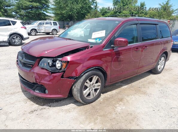 2C4RDGCG5JR265825 2018 DODGE GRAND CARAVAN Maroon Vista tres cuartos delantera izquierda
