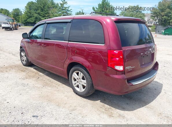 2C4RDGCG5JR265825 2018 DODGE GRAND CARAVAN Maroon Trasero izquierdo