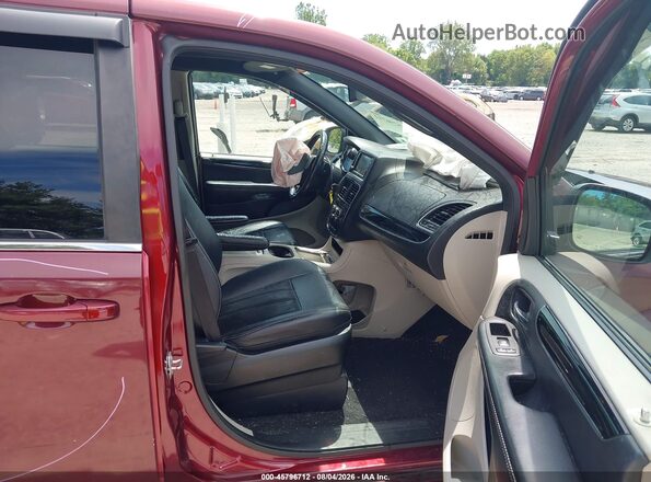 2C4RDGCG5JR265825 2018 DODGE GRAND CARAVAN Maroon Vista interior delantera