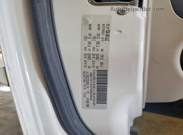 2C4RDGCG7GR168165 2016 DODGE GRAND White Вид наклейки з VIN-кодом