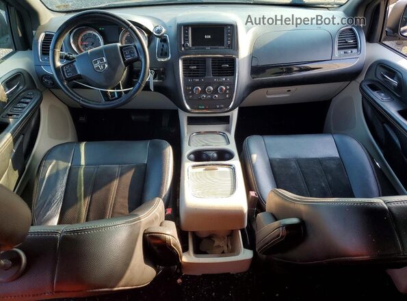 2C4RDGCG7HR760814 2017 DODGE GRAND Black Dashboard view