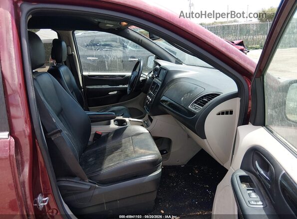 2C4RDGCG7JR134105 2018 DODGE GRAND CARAVAN Maroon Widok wnętrza z przodu