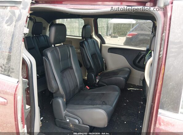 2C4RDGCG7JR134105 2018 DODGE GRAND CARAVAN Maroon Widok naklejki z numerem VIN