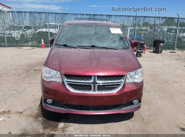 2C4RDGCG7JR134105 2018 DODGE GRAND CARAVAN Maroon Widok zestawu wskaźników